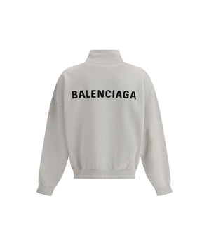 Balenciaga White Cotton Sweatshirt