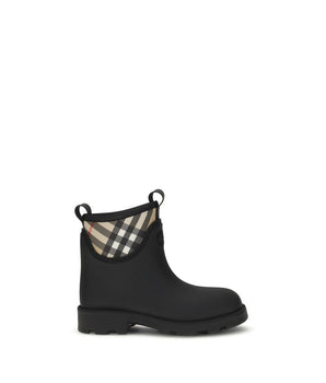 Burberry Black Rubber Ankle Boots