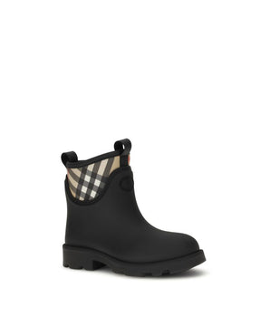 Burberry Black Rubber Ankle Boots