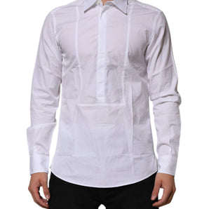 Dolce & Gabbana White Poplin Cotton Formal Men Dress Shirt