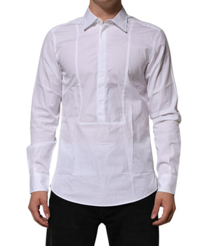 Dolce &amp; Gabbana White Poplin Cotton Formal Men Dress Shirt