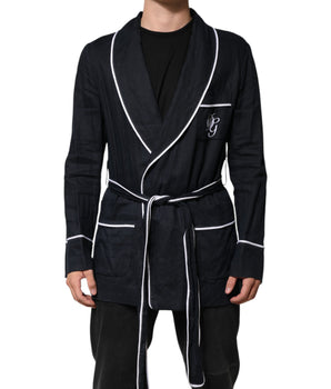 Dolce &amp; Gabbana Dark Blue DG Robe Blazer Embroidery Jacket