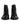 Dolce &amp; Gabbana Black Leather Lace Up Mid Calf Boots Shoes