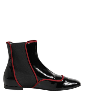 Dolce & Gabbana Black Jackie Buttoned Chelsea Boots Shoes