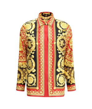 Versace Multicolor Silk Pattern Shirt