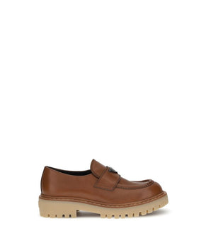 Prada leather loafers