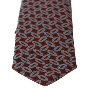 Dolce &amp; Gabbana Elegant Red Printed Silk Neck Tie