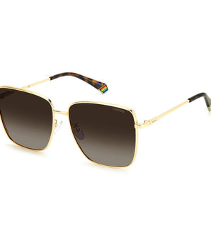 Polaroid Gold Metal Sunglasses