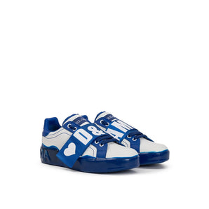 Dolce & Gabbana White Leather Low Top