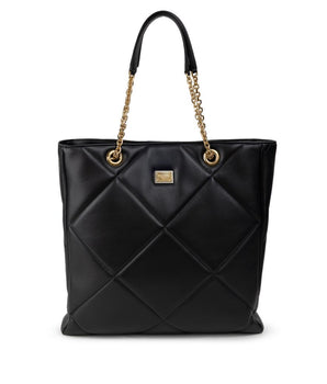 Dolce & Gabbana Black Leather Tote Bag