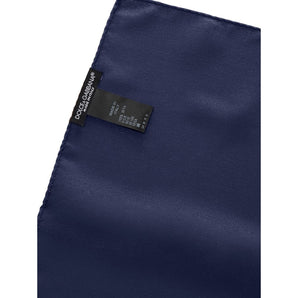 Dolce & Gabbana Blue Silk Pocket Square