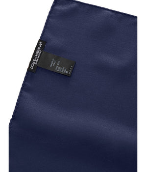 Dolce & Gabbana Blue Silk Pocket Square
