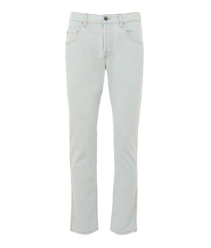 Gucci Blue Cotton Relaxed Fit Jeans