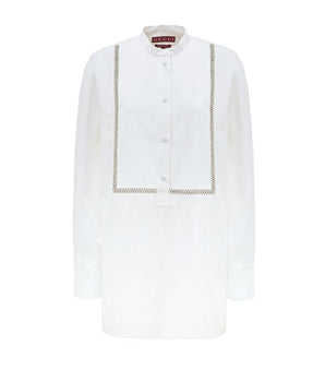Gucci White Cotton Blouse