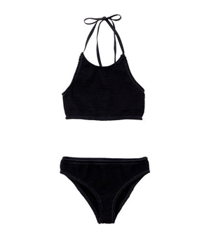 Bottega Veneta black polyamine bikini