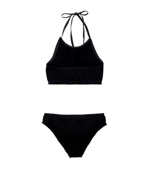 Bottega Veneta black polyamine bikini