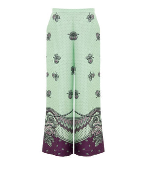 Gucci Green Silk Casual Pants