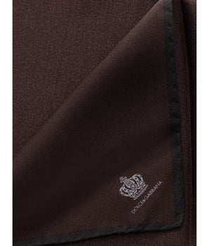Dolce & Gabbana Brown Silk Pocket Square