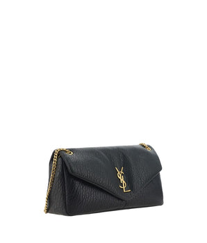 Saint Laurent Black Lamb Ovis Aries Aries Shoulder Bag