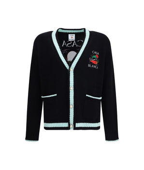 Casablanca Merino Wool Embroidered Cardigan