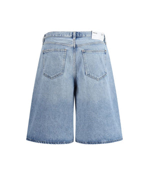 Agolde Light Blue Cotton Bermuda Shorts