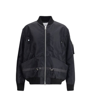 Sacai Black Nylon Bomber