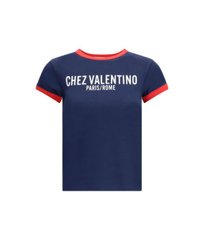 Valentino Blue Cotton T-Shirt