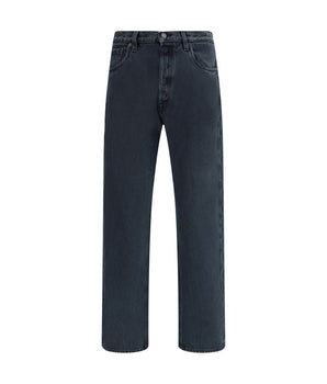 Prada Black Cotton Straight-Leg Jeans