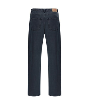 Prada Black Cotton Straight-Leg Jeans