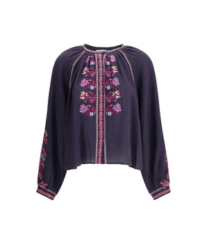 Marant Etoile Blue Cotton Blouse