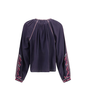 Marant Etoile Blue Cotton Blouse