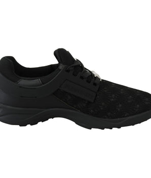 Plein Sport Black Polyester Sneakers