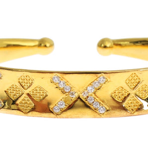 Nialaya Elegant Gold Plated Silver CZ Bracelet