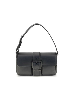 Michael Kors Black Calf Leather Bos Taurus Shoulder Bag