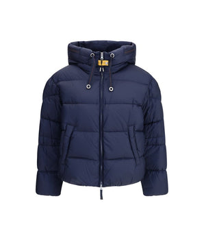 Parajumpers Blue Nylon Full-Length Jacket
