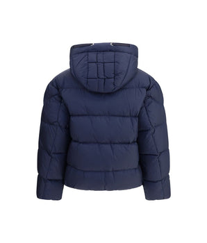 Parajumpers Blue Nylon Full-Length Jacket