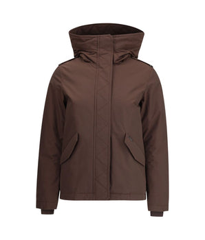 Woolrich Brown Cotton Full-Length Jacket
