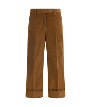 Thom Browne Brown Cotton Casual Pants