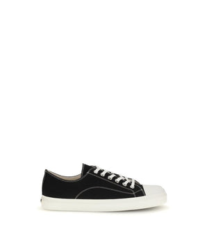 Moschino Black Cotton Low Top Sneakers