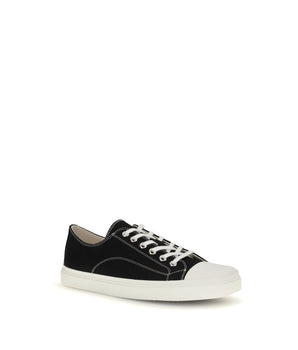 Moschino Black Cotton Low Top Sneakers