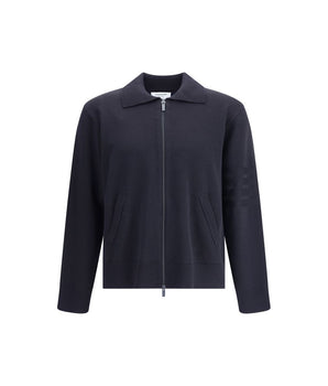 Blue wool cardigan by Thom Browne