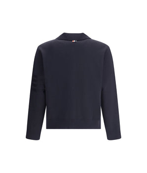 Blue wool cardigan by Thom Browne