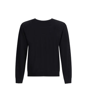 Prada Black Fleece Wool Sweatshirt