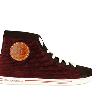 Dolce &amp; Gabbana Red Calfskin Sneakers
