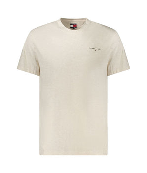 Tommy Hilfiger Beige Cotton Men T-Shirt