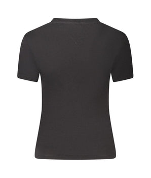 Tommy Hilfiger Black Cotton Women T-Shirt