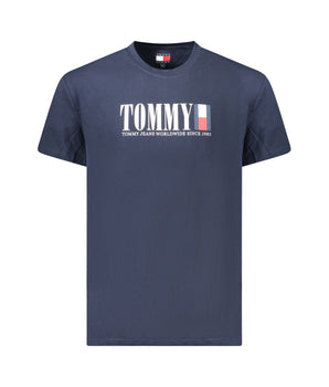 Tommy Hilfiger Blue Cotton Men T-Shirt