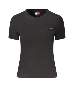 Tommy Hilfiger Black Cotton Women T-Shirt