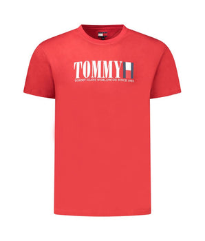 Tommy Hilfiger Red Cotton Men T-Shirt