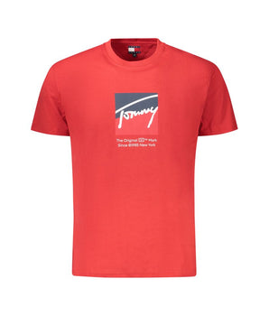 Tommy Hilfiger Red Cotton Men T-Shirt